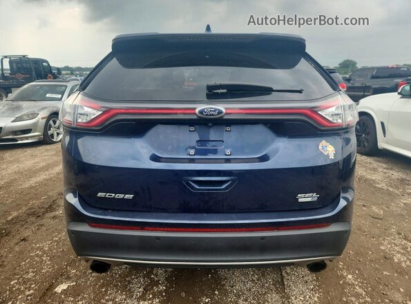 2FMPK4J95HBC30765 2017 FORD EDGE Blue Widok z tyłu