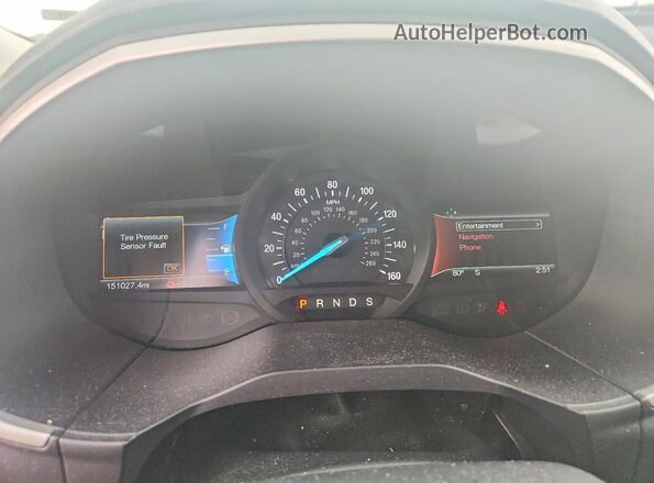 2FMPK4J95HBC30765 2017 FORD EDGE Blue Widok zestawu wskaźników