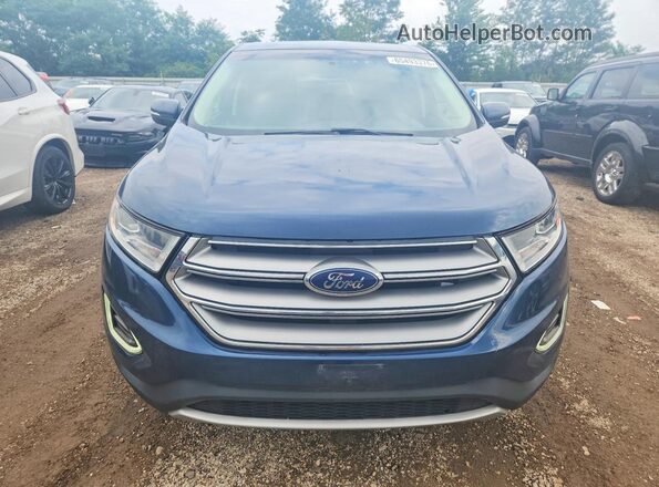 2FMPK4J95HBC30765 2017 FORD EDGE Blue Widok z przodu