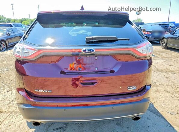 2FMPK4J95JBC46759 2018 FORD EDGE Burgundy Rear view