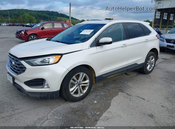 2FMPK4J95KBB02985 2019 FORD EDGE White წინა მარცხენა ხედი სამი მეოთხედიდან