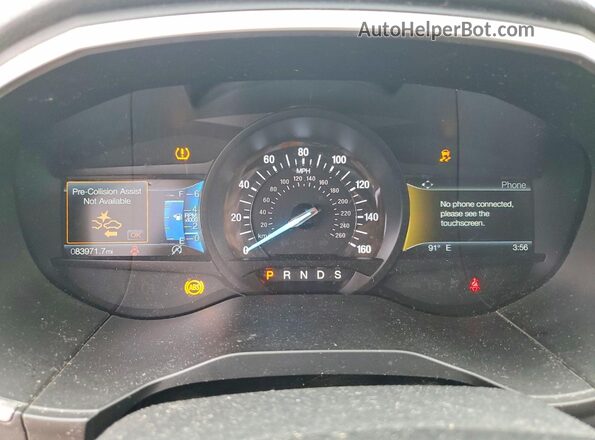 2FMPK4J95LBA96154 2020 FORD EDGE Gray ხელსაწყოთა პანელის ხედი