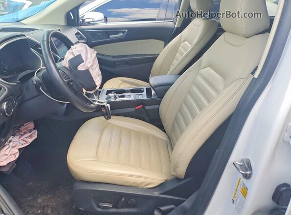 2FMPK4J95MBA59946 2021 FORD EDGE White Widok wnętrza z przodu