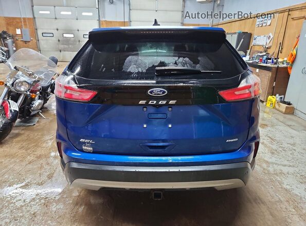 2FMPK4J95MBA65200 2021 FORD EDGE Синий Вид сзади