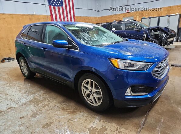 2FMPK4J95MBA65200 2021 FORD EDGE Синий Передняя правая четверть