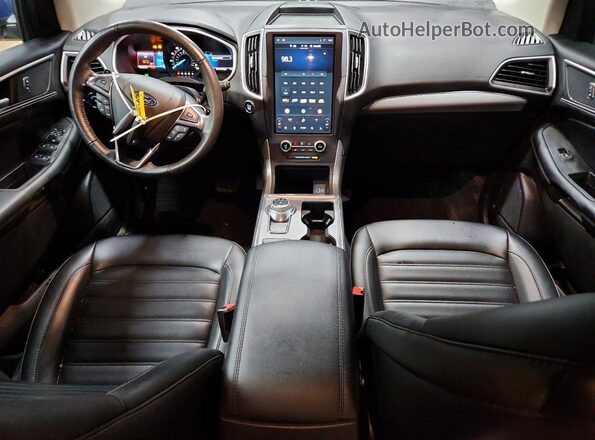 2FMPK4J95MBA65200 2021 FORD EDGE Синий Вид панели приборов