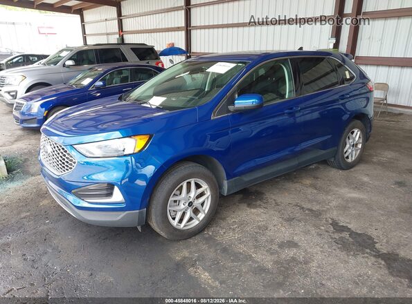 2FMPK4J95RBB03354 2024 FORD EDGE Blue წინა მარცხენა ხედი სამი მეოთხედიდან