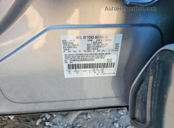 2FMPK4J95RBB20980 2024 FORD EDGE Silver Vista interior de 360 grados