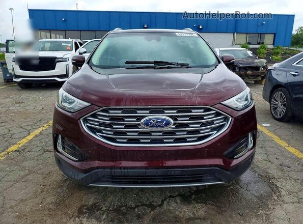 2FMPK4J96KBB20766 2019 FORD EDGE Burgundy Front view