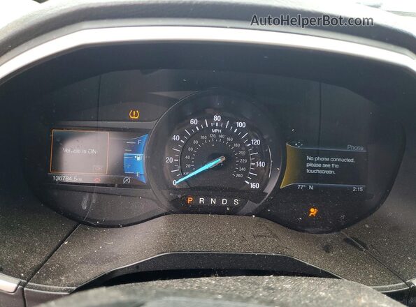 2FMPK4J96KBB20766 2019 FORD EDGE Burgundy Instrument cluster view