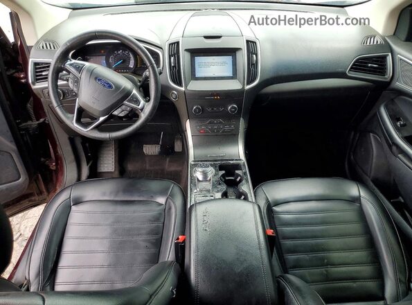 2FMPK4J96KBB20766 2019 FORD EDGE Burgundy Dashboard view