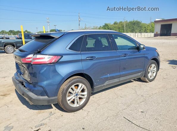 2FMPK4J96KBB42332 2019 FORD EDGE Blue Trasero derecho