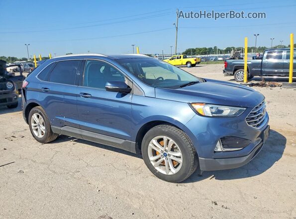 2FMPK4J96KBB42332 2019 FORD EDGE Blue Delantero derecho