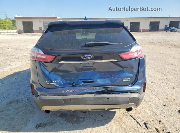 2FMPK4J96KBB42332 2019 FORD EDGE Blue Vista trasera