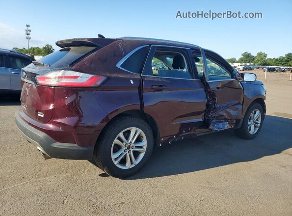 2FMPK4J96KBB48356 2019 FORD EDGE Burgundy Trasero derecho