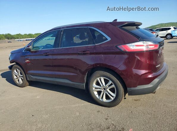 2FMPK4J96KBB48356 2019 FORD EDGE Burgundy Trasero izquierdo