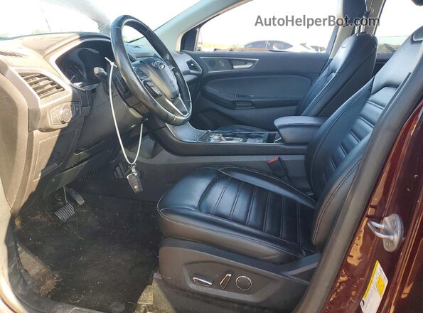 2FMPK4J96KBB48356 2019 FORD EDGE Burgundy Vista interior delantera
