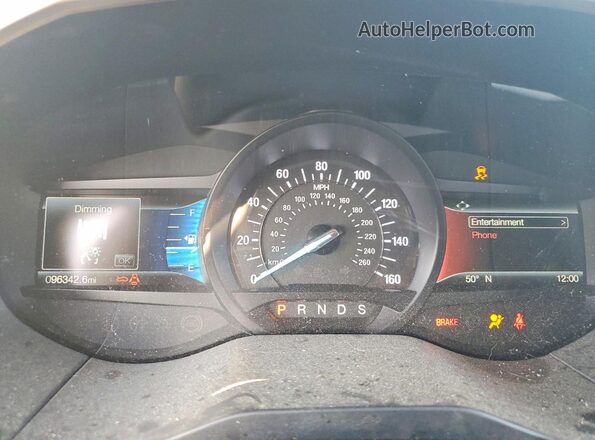 2FMPK4J96KBB48356 2019 FORD EDGE Burgundy Vista del cuadro de instrumentos