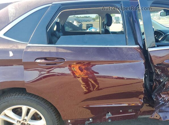 2FMPK4J96KBB48356 2019 FORD EDGE Burgundy Vista de los asientos traseros