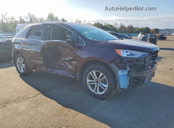 2FMPK4J96KBB48356 2019 FORD EDGE Burgundy Delantero derecho