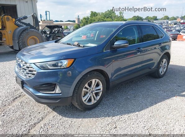 2FMPK4J96KBC39272 2019 FORD EDGE Blue Առջևի ձախ երեք քառորդ տեսարան