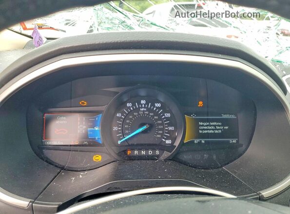 2FMPK4J96KBC56248 2019 FORD EDGE White ხელსაწყოთა პანელის ხედი