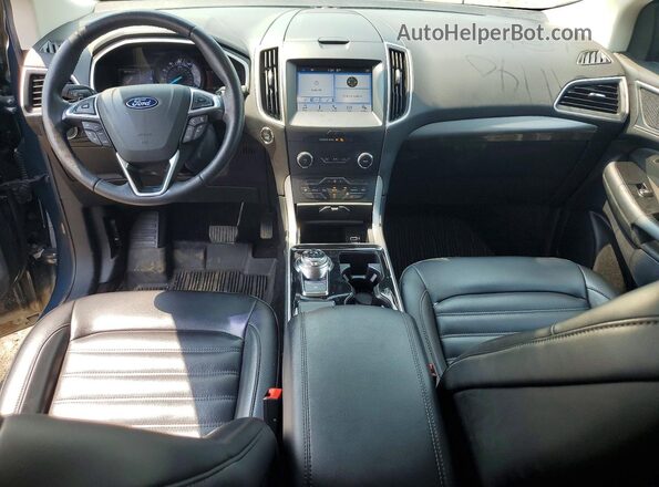 2FMPK4J96KBC71140 2019 FORD EDGE Blue Вид панелі приладів