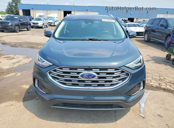 2FMPK4J96KBC71140 2019 FORD EDGE Blue Вид спереду