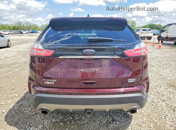 2FMPK4J96LBA94378 2020 FORD EDGE Maroon Вид ззаду