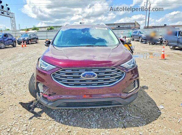 2FMPK4J96LBA94378 2020 FORD EDGE Maroon Вид спереду