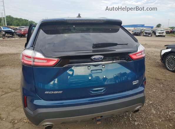 2FMPK4J96LBB39609 2020 FORD EDGE Blue Вид ззаду