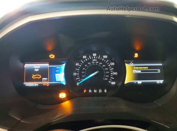 2FMPK4J96LBB47192 2020 FORD EDGE Черный Вид щитка приборов