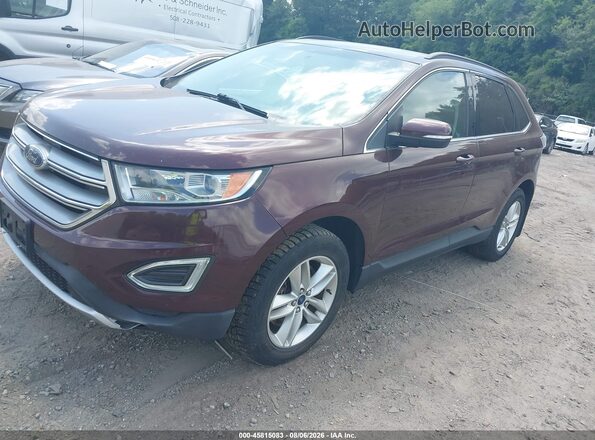 2FMPK4J97HBB08036 2017 FORD EDGE Burgundy Передня ліва чверть