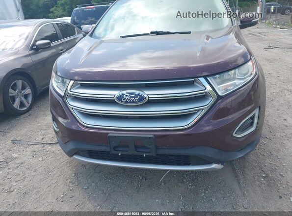 2FMPK4J97HBB08036 2017 FORD EDGE Burgundy Вид щитка приладів