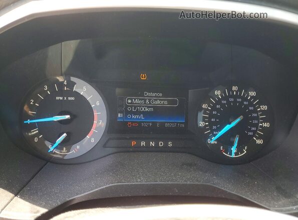 2FMPK4J97HBB43286 2017 FORD EDGE Синий Вид щитка приборов