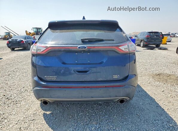 2FMPK4J97HBB43286 2017 FORD EDGE Синий Вид сзади