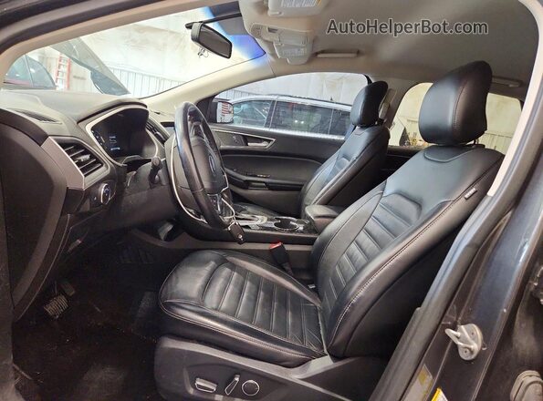 2FMPK4J97HBC48524 2017 FORD EDGE Gray წინა სალონის ხედი