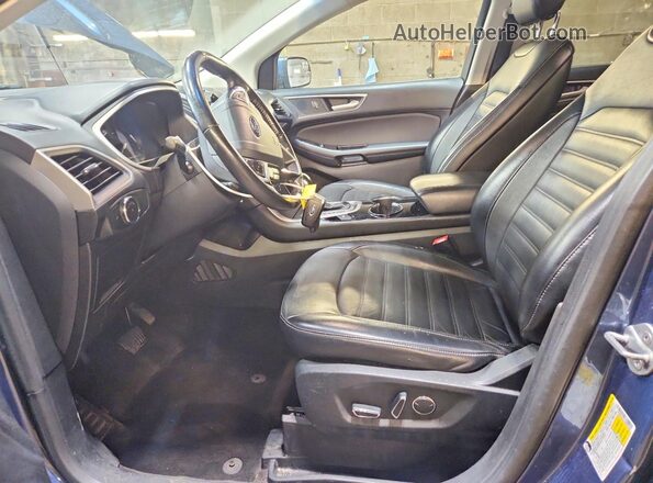 2FMPK4J97JBB85396 2018 FORD EDGE Blue წინა სალონის ხედი