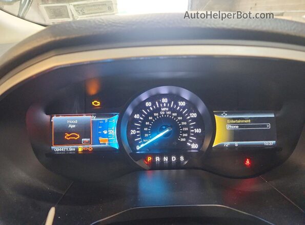 2FMPK4J97JBB85396 2018 FORD EDGE Blue ხელსაწყოთა პანელის ხედი