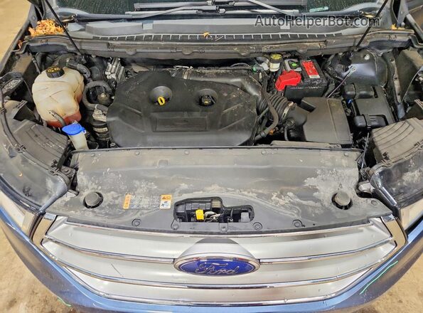 2FMPK4J97JBB85396 2018 FORD EDGE Blue ძრავის განყოფილების ხედი
