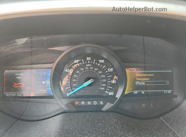 2FMPK4J97JBB99105 2018 FORD EDGE White Vista del cuadro de instrumentos