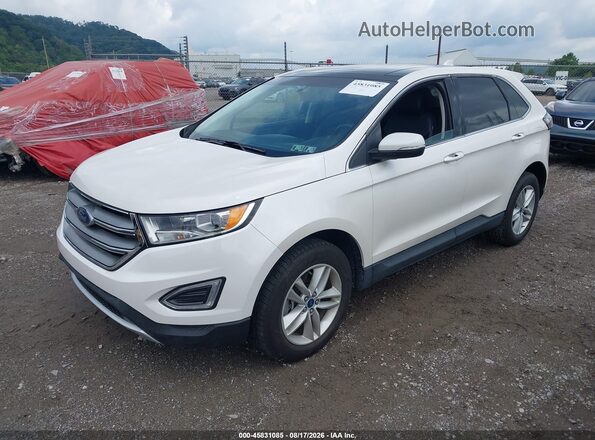 2FMPK4J97JBC25668 2018 FORD EDGE White წინა მარცხენა ხედი სამი მეოთხედიდან