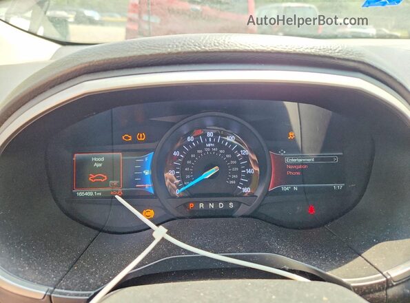 2FMPK4J97KBB08416 2019 FORD EDGE Burgundy ხელსაწყოთა პანელის ხედი