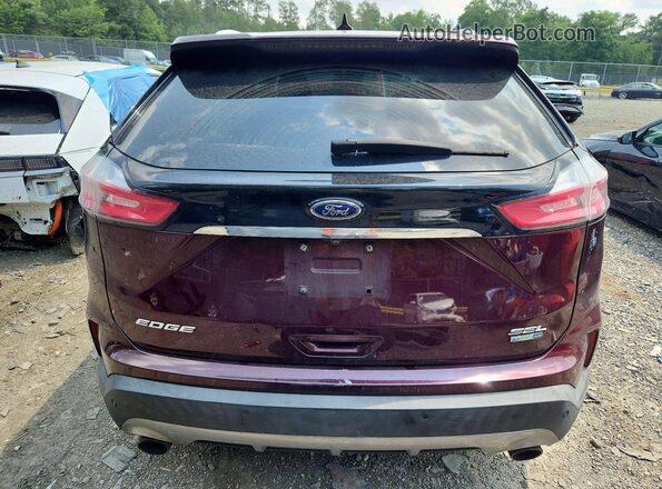2FMPK4J97KBB08416 2019 FORD EDGE Burgundy უკანა ხედი
