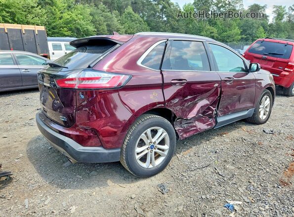 2FMPK4J97KBB08416 2019 FORD EDGE Burgundy უკანა მარჯვენა