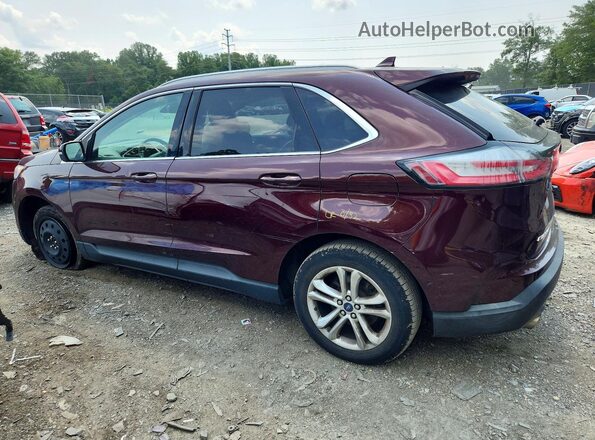 2FMPK4J97KBB08416 2019 FORD EDGE Burgundy უკანა მარცხენა