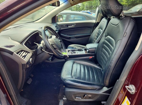 2FMPK4J97KBB08416 2019 FORD EDGE Burgundy წინა სალონის ხედი