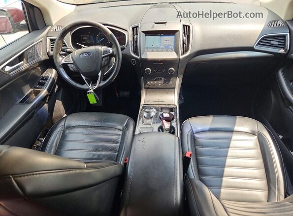 2FMPK4J97KBB08416 2019 FORD EDGE Burgundy წინა პანელის ხედი