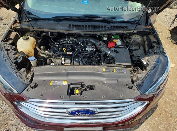 2FMPK4J97KBB08416 2019 FORD EDGE Burgundy ძრავის განყოფილების ხედი