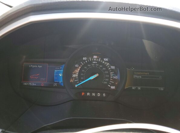 2FMPK4J97LBA28681 2020 FORD EDGE Silver Вид щитка приладів